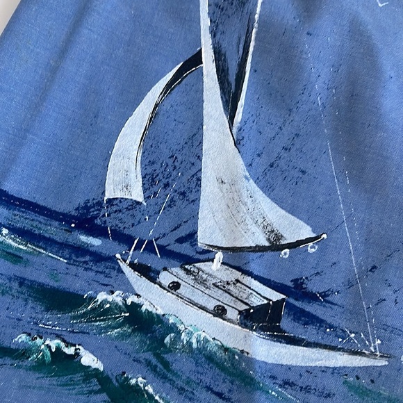 Hand Painted Vintage Wrap Skirt - Picture 4 of 8